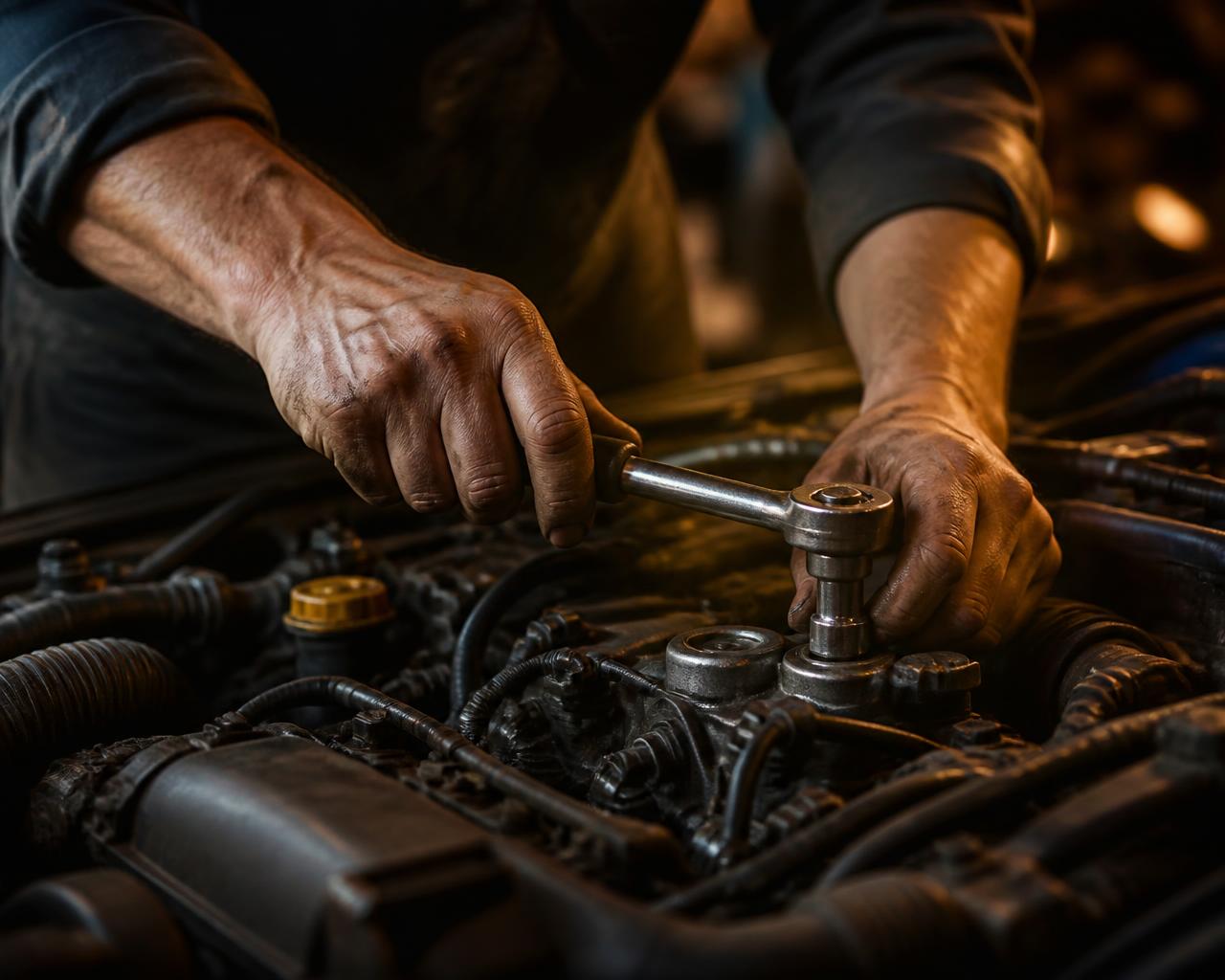 Gearspeed mechanic performing professional engine repair